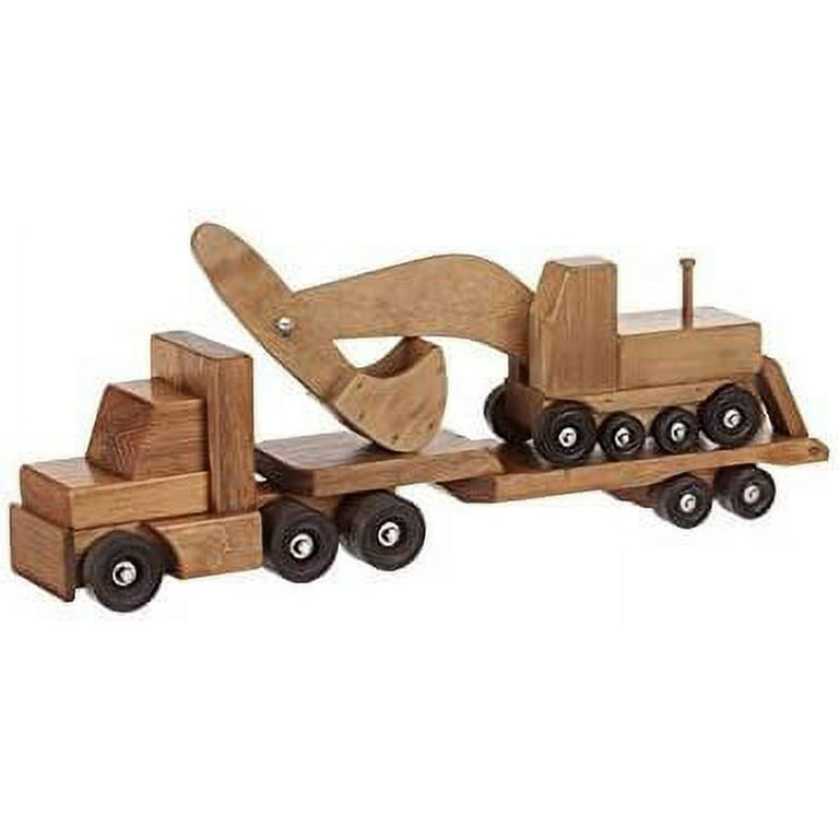 Wooden Toy Truck Flatbed Trailer