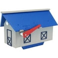 thumbnail image 1 of AmishToyBox.com Mailbox, Post Mount, Made with Weather-Proof Poly Lumber, UV-Resistant, Blue and Light Gray, 1 of 6