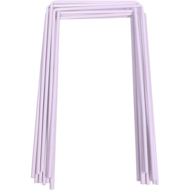 Set of 9 White Croquet Wickets, Sturdy 7 Gauge