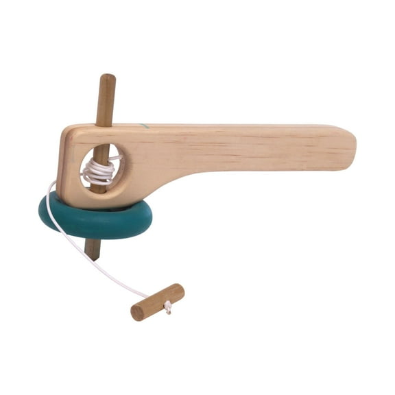 AmishToyBox.com Spinning Wooden Top Toy, Old-Fashioned, Amish-Made, Green