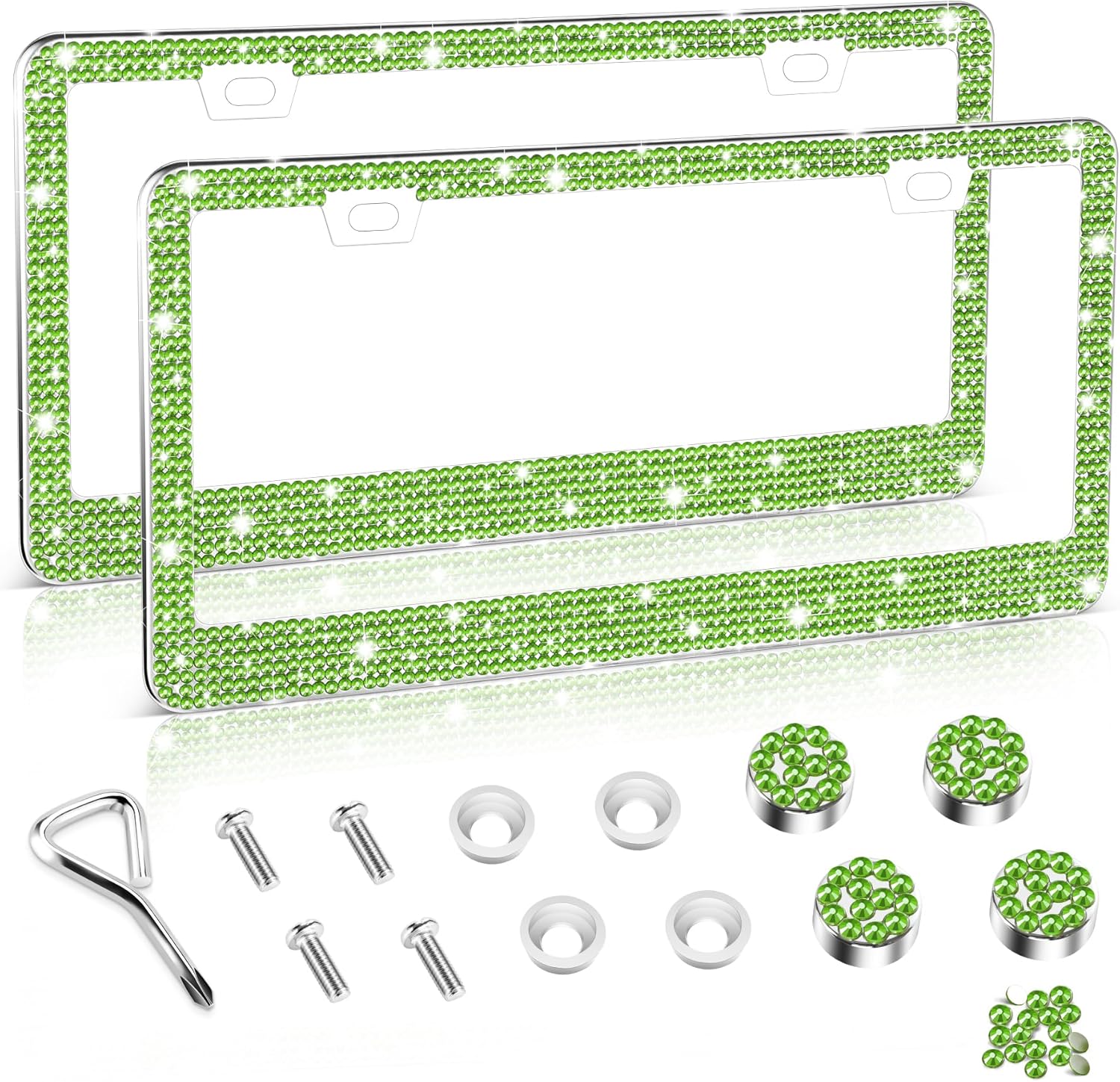 Black Silicone License Plate Frame - No-Rattle Cover With Mounting Kit, Protects Car Paint From Scratches - View #7