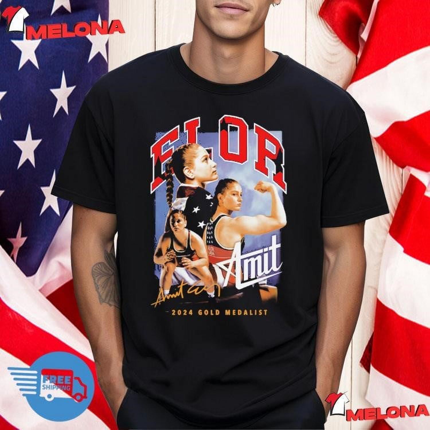 Amit Elor Luminary 2024 Gold Medalist Signature Tshirt