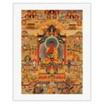 thumbnail image 1 of Amitabha in Sukhavati - Buddha of Boundless Light - Vintage Tibetan Thangka Buddhist Painting - Tibet, 19th Century - Fine Art Rolled Canvas Print 20in x 26in, 1 of 4