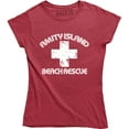 thumbnail image 1 of Amity Island Beach Rescue Funny Inspired Movie Hollywood Summer Womens T-Shirt, 1 of 4