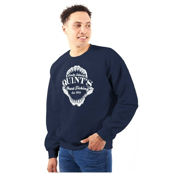 Amity Island Shark Fishing EST 1975 Unisex Plus Size Sweatshirt Brisco Brands 2X
