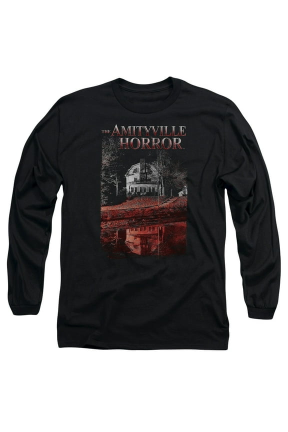 Amityville Horror Cold Blood Long Sleeve Adult 18/1 T-Shirt Black