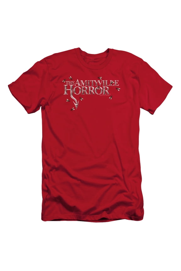Amityville Horror Flies Adult 30/1 T-Shirt Red