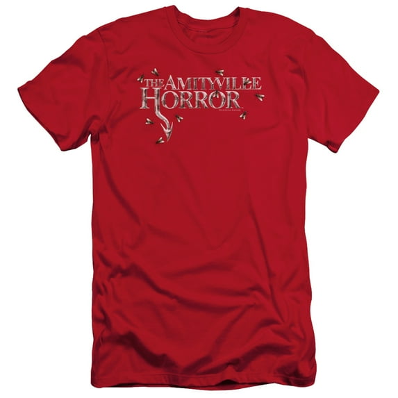 Amityville Horror Flies Adult 30/1 T-Shirt Red