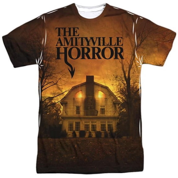 Amityville Horror/house-s/s Adult Poly Crew-white-2x