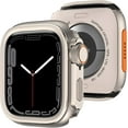 thumbnail image 1 of Amizee 2 in 1 Metal Case Compatible with Apple Watch Series 6/SE/5/4 44mm with Back Cover, Rugged Shockproof Protective Bumper Cover for iWatch 44mm, Titanium, 1 of 14