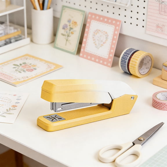 Amketima 360 Degree Friendly Effortless Large Capacity Multi Function Office Saddle Stitcher Stapler for