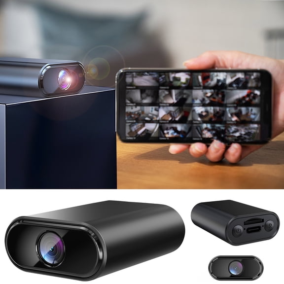 Amketima HD Wireless WiFi Mini Camera Home Security Surveillance Cam 200W High Definition Night Vision Remote View Smartphone App for Indoor Baby Pet