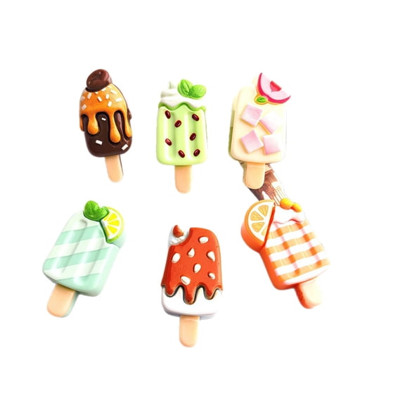 Amketima Ice Cream Cake Topper Miniature 1PC Random Color Resin Figurine for Birthday Party Dessert Table Fake Food Display