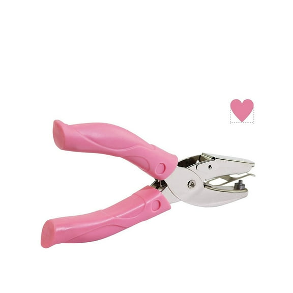 Amketima Mini Handheld Paper Hole Puncher Round Star Heart Shape Metal Punch for Cardstock PVC Card Craft Scrapbooking
