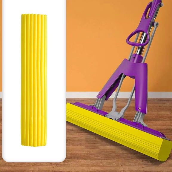 Amketima PVA Sponge Mop Refill Head 33x6cm Super Absorbent Foldable Replacement for Floor Roller Mop Kitchen Home Cleaning Tool