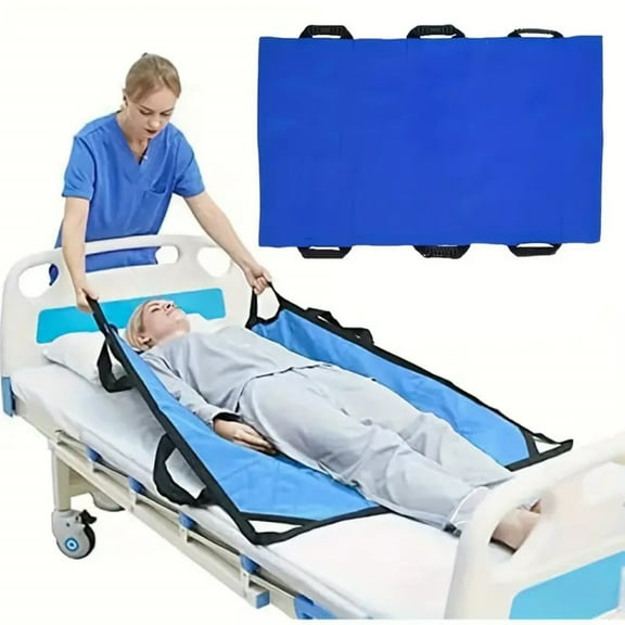 Amketima Portable Foldable Stretcher 110x70cm for Elderly Patient Transfer Home Emergency Rescue 6 Handles Water Resistant 750LB