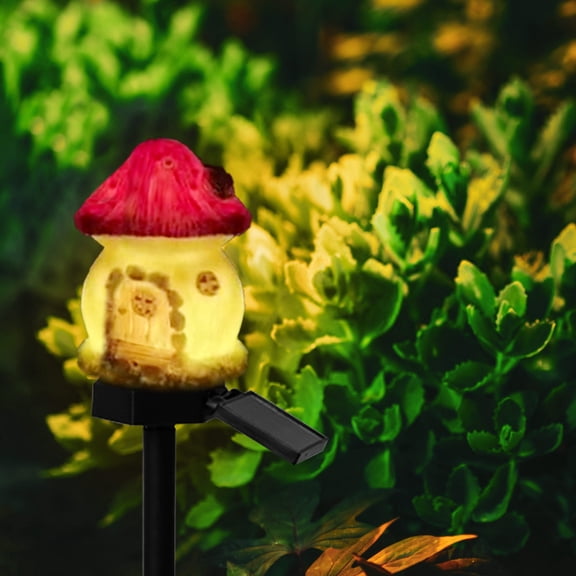 Amketima Solar Resin Ground Lamp Outdoor Garden Light 600mAh NiMH Battery LED Decorative Lamp for Yard Park Pathway Lawn