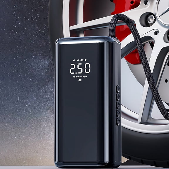Amketima Tire Pump Portable Car Air Compressor Wireless Digital Display 12V Mini Inflator for Car Tires Balloons Swimming Rings