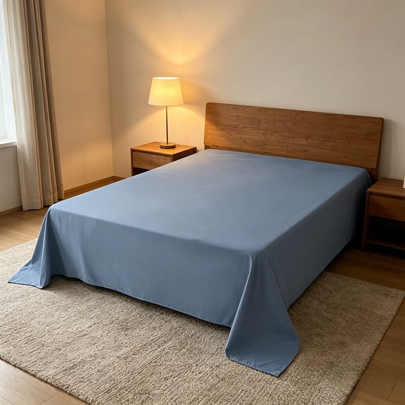 Amketima Waterproof Flat Bed Sheet 63x90.5 Inch Mattress Protector with TPU Breathable Layer Leak Proof Easy Clean for Dorm Home Use