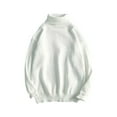 thumbnail image 1 of Amkhujs Sweaters for Men Turtle Neck Long Sleeve Oversized Sweater Basic Warm Winter Fall Sweater for Everyday Wear, 1 of 8