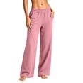 thumbnail image 1 of Amkhujs Sweatpants Women Basic Side Pockets Straight Leg Casual Pants Elastic Waist Going Out Pants for Vacation Wear, 1 of 5