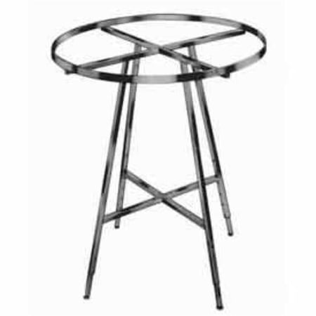 Amko Displays B386533 42 in. Round Folding Rack with Rectangular Tubing - R73-WD Garment Rack - Satin Chrome