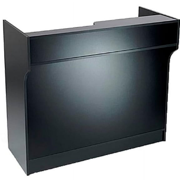Amko Displays B1619929 Top Register Stand with Adjustable Rear Storage - 48 x 22 x 42 in. - Black