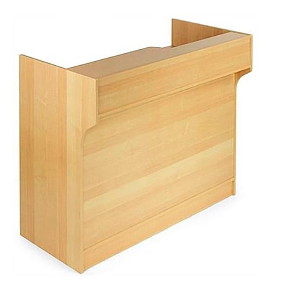 Amko Displays B1619942 Top Register Stand with Adjustable Rear Storage - 72 x 22 x 42 in. - Maple