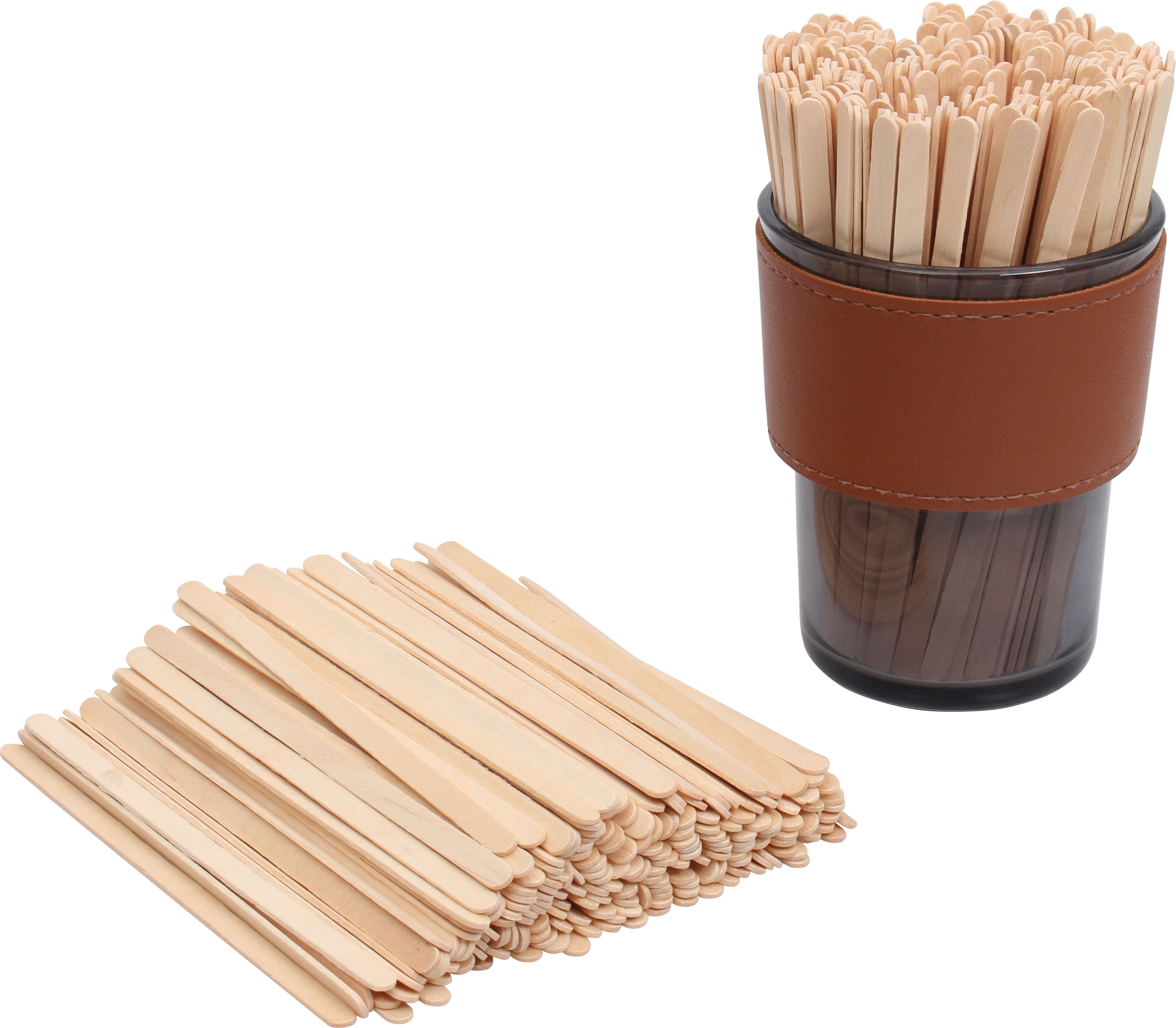 Amkoskr 200 Pcs Disposable Wood Coffee Stir Sticks 5.5 inch Coffee Stirrers,Natural