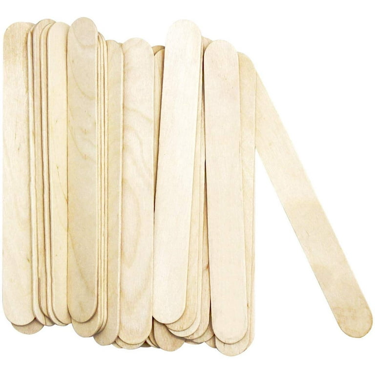 Wood Craft Popsicle Sticks Jumbo Wooden Natural Jumbo Ice Cream