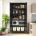 thumbnail image 1 of Amkui 70" Tall Metal Storage Cabinet with Lockable Doors & Adjustable Shelves, Kitchen Pantry Cabinet, Tools Clothes Garage Storage Cabinet for Home Office, 1 of 8