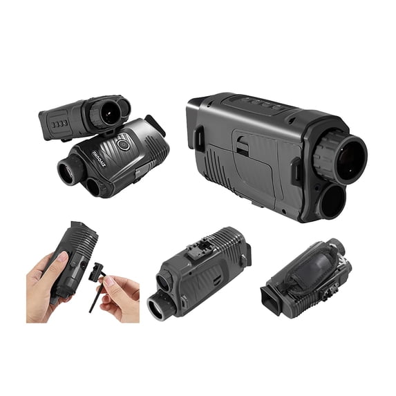 Amkui Night Vision Monocular, Built-in Infrared Illuminator Digital Night Vision Device, 1080P Full High Definition Infrared Monocular with 7X Digital Zoom for Outdoor Landscape Observation