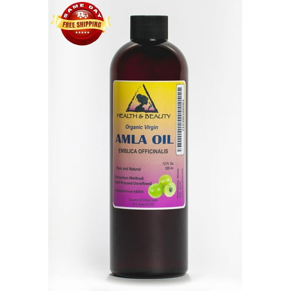 Amla / Gooseberry Seed Oil Unrefined Organic Virgin Cold Pressed 100% Pure 12 oz