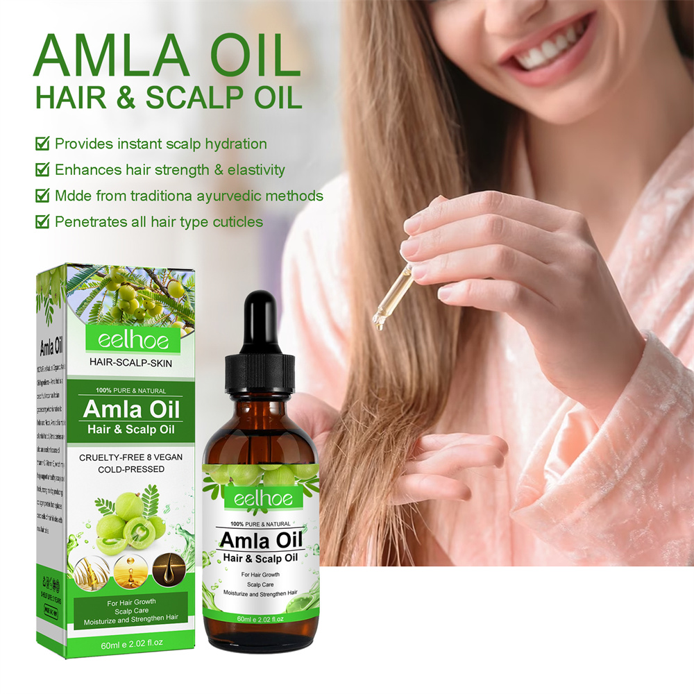 Amla Oil 60ml, 100 Pure And Organic Amla for Hair Growth, Healthy