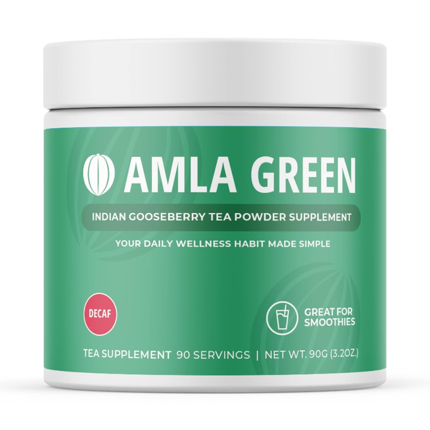 Amla Powder & Decaf Green Tea Superfood Supplement, 20x Ultra