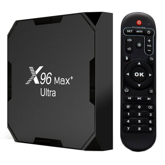 Amlogic S905X4 Android 11.0 TV Box X96 Max+Ultra with 4GB RAM 64GB ROM 8K Ultra HD H.265 Dual Band WiFi 2.4GHz/5GHz BT 4.0 Media Box 100M LAN