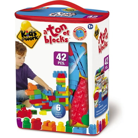Amloid Kids at Work 42-Piece Tote of Blocks