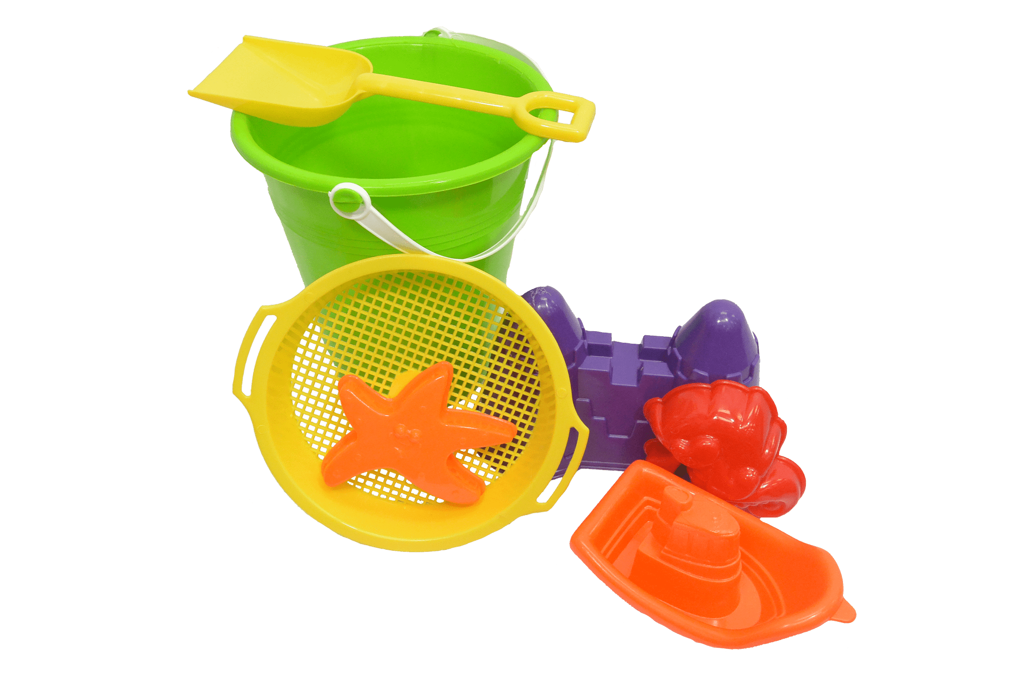 Amloid Jack Kids Sand Set - 7-Piece Shovels, Buckets, Molds - Walmart.com