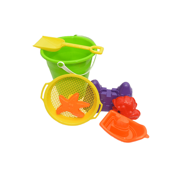 Amloid Jack Kids Sand Set - 7-Piece Shovels, Buckets, Molds - Walmart.com