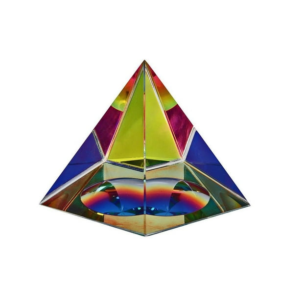 Amlong Crystal 3.5 inch Iridescent Pyramid