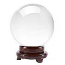 Amlong Crystal 6" (150mm) Crystal Ball with Wood Stand