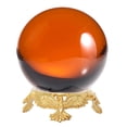 thumbnail image 1 of Amlong Crystal Amber 2 in. (50mm) Crystal Ball with Gold Eagle Stand, 1 of 1