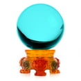 thumbnail image 1 of Amlong Crystal Aqua 3 in. (80mm) Crystal Ball with Rainbow Lion Stand, 1 of 2