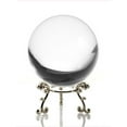 thumbnail image 1 of Amlong Crystal Clear 60mm Crystal Ball with Silver Flower Stand, 1 of 2