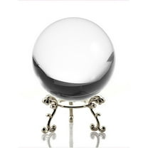 Amlong Crystal Clear 60mm Crystal Ball with Silver Flower Stand