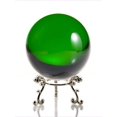 thumbnail image 1 of Amlong Crystal Green Crystal Ball 60mm (2.3 in.) with Silver Flower Stand and Gift Box, 1 of 2