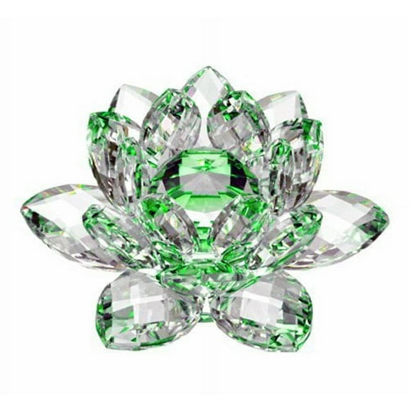 Amlong Crystal Green Crystal Lotus Flower