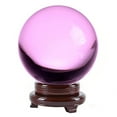 thumbnail image 1 of Amlong Crystal Meditation Divnation Sphere Feng Shui Crystal Ball, Lensball, Decorative Ball with Wooden Stand and Gift Box, Pink, 2 inch (50mm) Diameter, 1 of 2