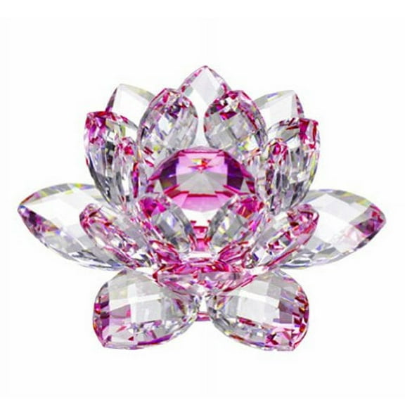 Amlong Crystal Pink Crystal Lotus Flower
