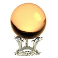 thumbnail image 1 of Amlong Crystal Yellow 4.2 in. (110mm) Crystal Ball with Dolphin Stand, 1 of 2
